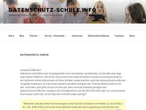 Cover: Datenschutz-Check – datenschutz-schule.info