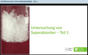 Cover: Untersuchung von Superabsorber - Teil 1 