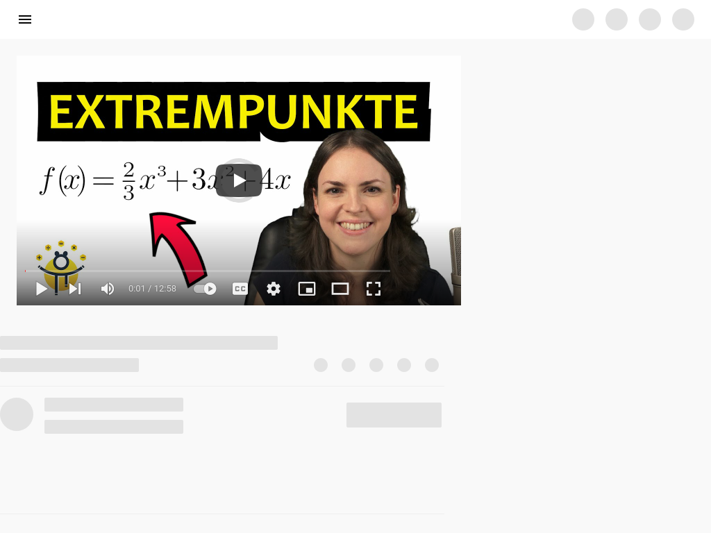 Cover: EXTREMPUNKTE berechnen für Anfänger – Ableitung ganzrationaler Funktionen bestimmen - YouTube