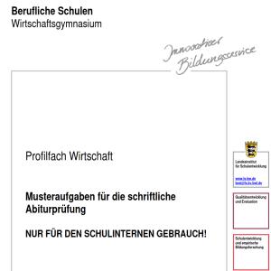Cover: Musteraufgaben für die schriftliche Abituraufgabe - Baden-Württemberg