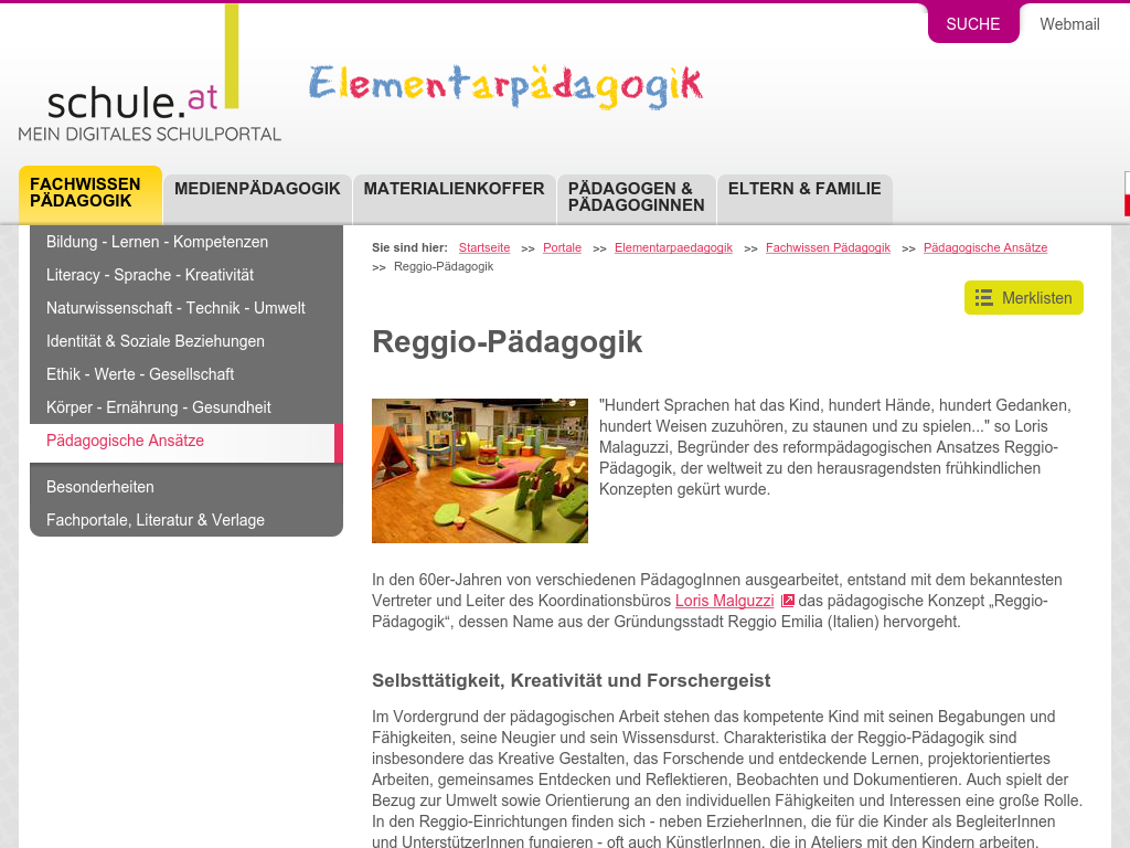 Cover: Reggio-Pädagogik