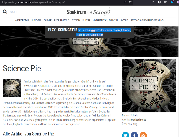 Cover: Science Pie Podcast 