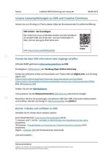 Cover: Linkliste OER-Einführung von tutory.de