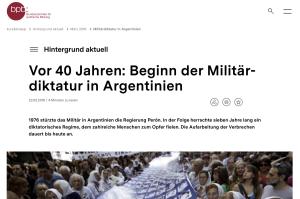Cover: Vor 40 Jahren: Beginn der Militärdiktatur in Argentinien | bpb.de