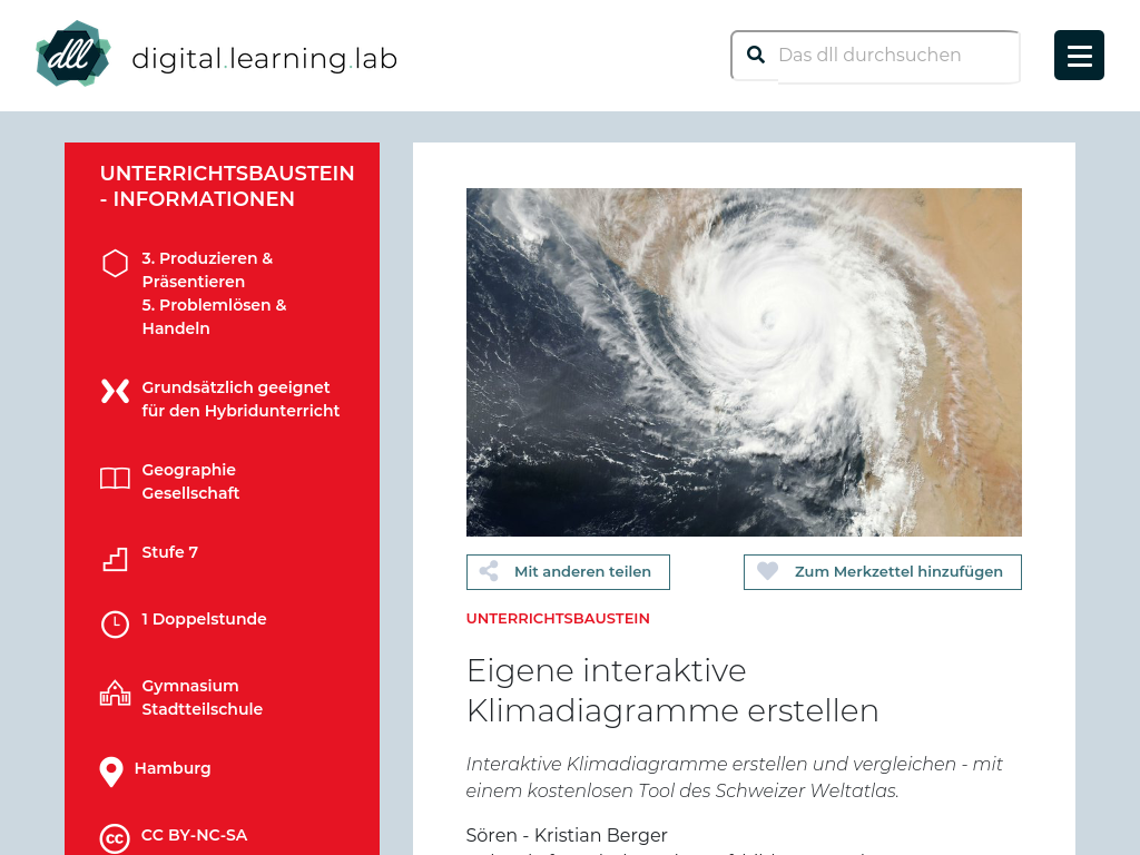 Cover: Eigene interaktive Klimadiagramme erstellen | digital.learning.lab
