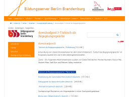 Cover: Türkisch als Begegnungssprache | Bildungsserver Berlin Brandenburg 