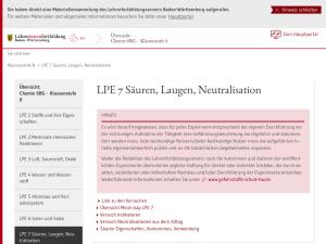 Cover: LPE 7 Säuren, Laugen, Neutralisation