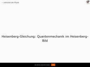 Cover: Heisenberg-Gleichung