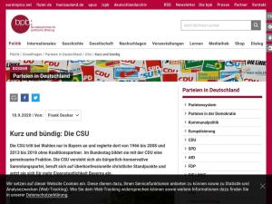 Cover: Parteien in Deutschland: CSU