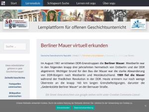 Cover: Berliner Mauer virtuell erkunden

