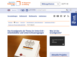 Cover: Das Grundgesetz als Thema im Unterricht - Arbeitsblätter und Unterrichtsanregungen