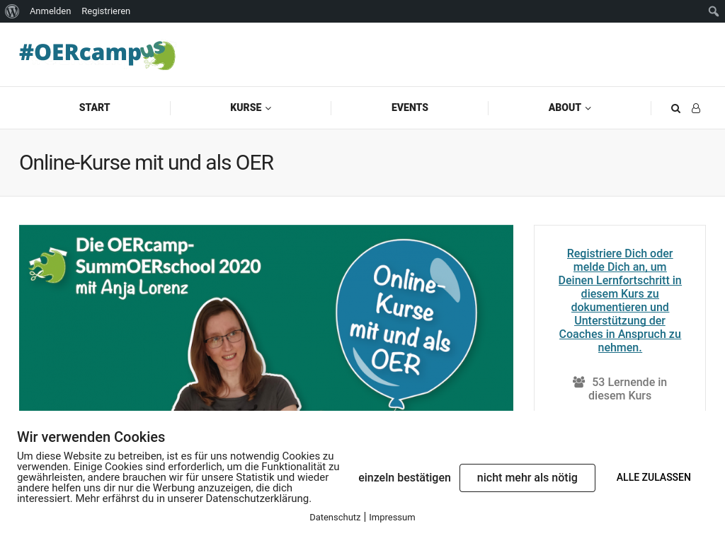 Cover: Online-Kurse mit und als OER – OERcamp SummOERschool 2021