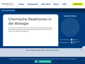 Cover: Chemische Reaktionen in der Biologie | Wir lernen online