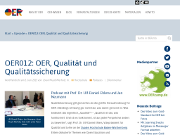 Cover: OER012: Qualität und Qualitätssicherung mit OER