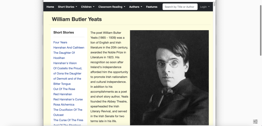 Cover: William Butler Yeats