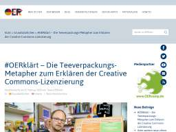Cover: Die Teeverpackungs-Metapher zum Erklären der Creative Commons-Lizenzierung - #OERklärt