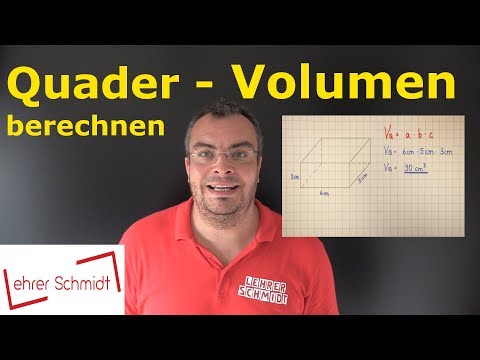 Cover: Quader  - Volumen berechnen | Mathematik - einfach erklärt | Lehrerschmidt - YouTube