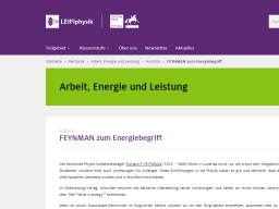 Cover: FEYNMAN zum Energiebegriff | LEIFIphysik
