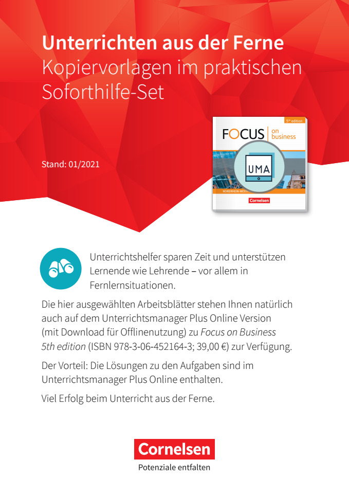 Cover: Focus on Business NRW 5th Edition, Kopiervorlagen
