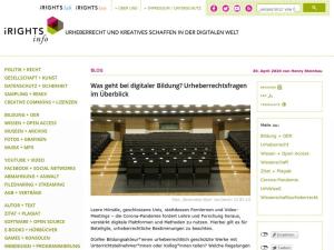 Cover: Was geht bei digitaler Bildung? Urheberrechtsfragen im Überblick