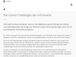 Cover: Grand Challenges - Gesellschaft für Informatik e.V.
