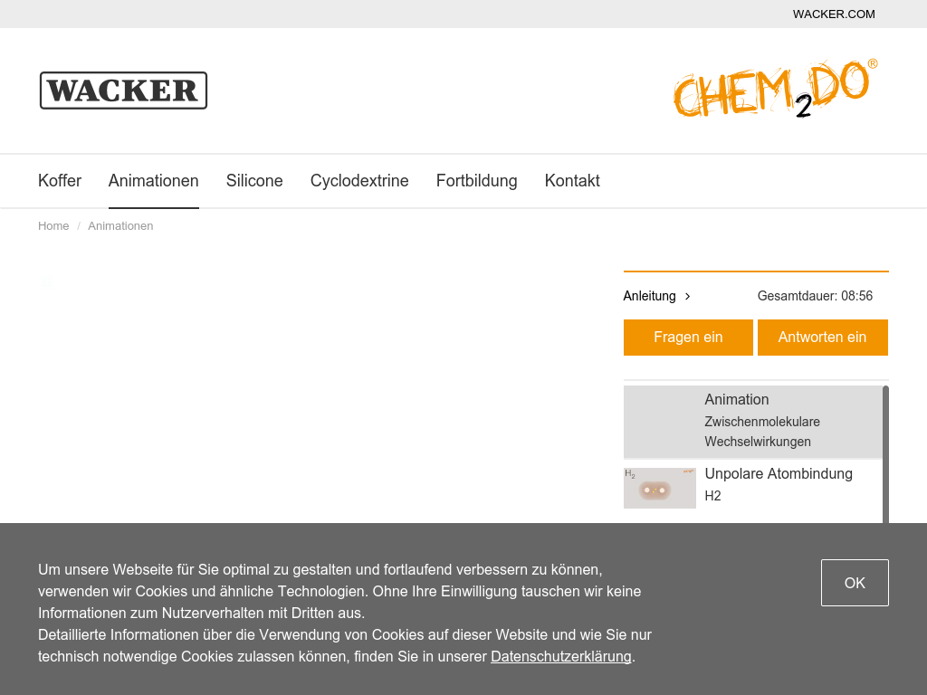 Cover: Zwischenmolekulare Wechselwirkungen - WACKER CHEM2DO
