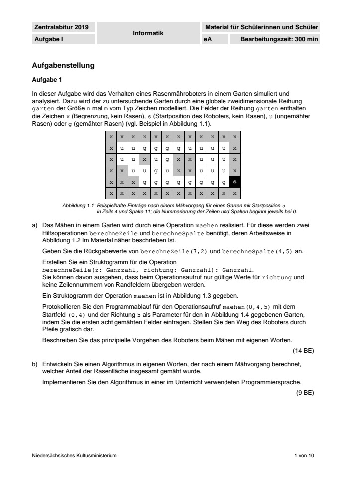Cover:  Abitur 2019 Informatik eA I Niedersachsen