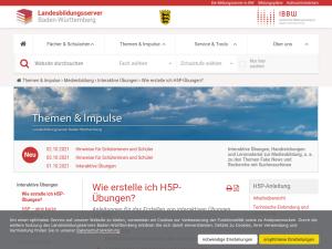 Cover: Wie erstelle ich H5P-Übungen? — Landesbildungsserver Baden-Württemberg