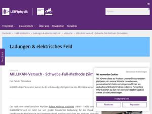 Cover: MILLIKAN-Versuch - Schwebe-Fall-Methode (Simulation)