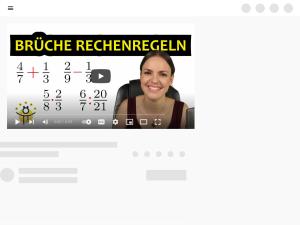 Cover: Bruchrechnen REGELN – Brüche addieren, subtrahieren, multiplizieren, dividieren - YouTube