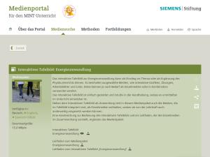 Cover: Interaktives Tafelbild: Energieumwandlung | Medienportal der Siemens Stiftung