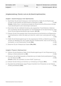 Cover: Schriftliche Abituraufgaben Niedersachsen 2019 Chemie Kurs auf erhöhtem Anforderungsniveau (eA) Aufgabe 2