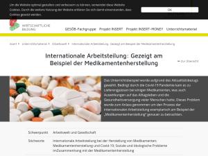 Cover: Internationale Arbeitsteilung: Gezeigt am Beispiel der Medikamentenherstellung