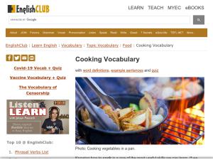 Cover: Cooking Vocabulary | EnglishClub