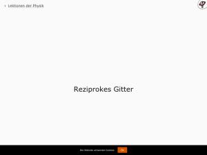 Cover: Reziprokes Gitter