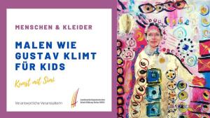 Cover: Malkurs für Kinder: Gustav Klimt und Menschen  zu malen mit Ornamenten, Silber, Gold und Edelsteinen