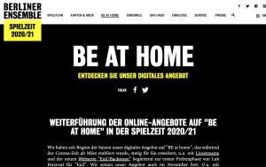 Cover: BE at Home | berliner-ensemble
