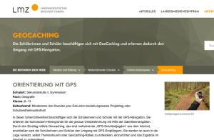 Cover: Geocaching - Unterrichtsbeispiel