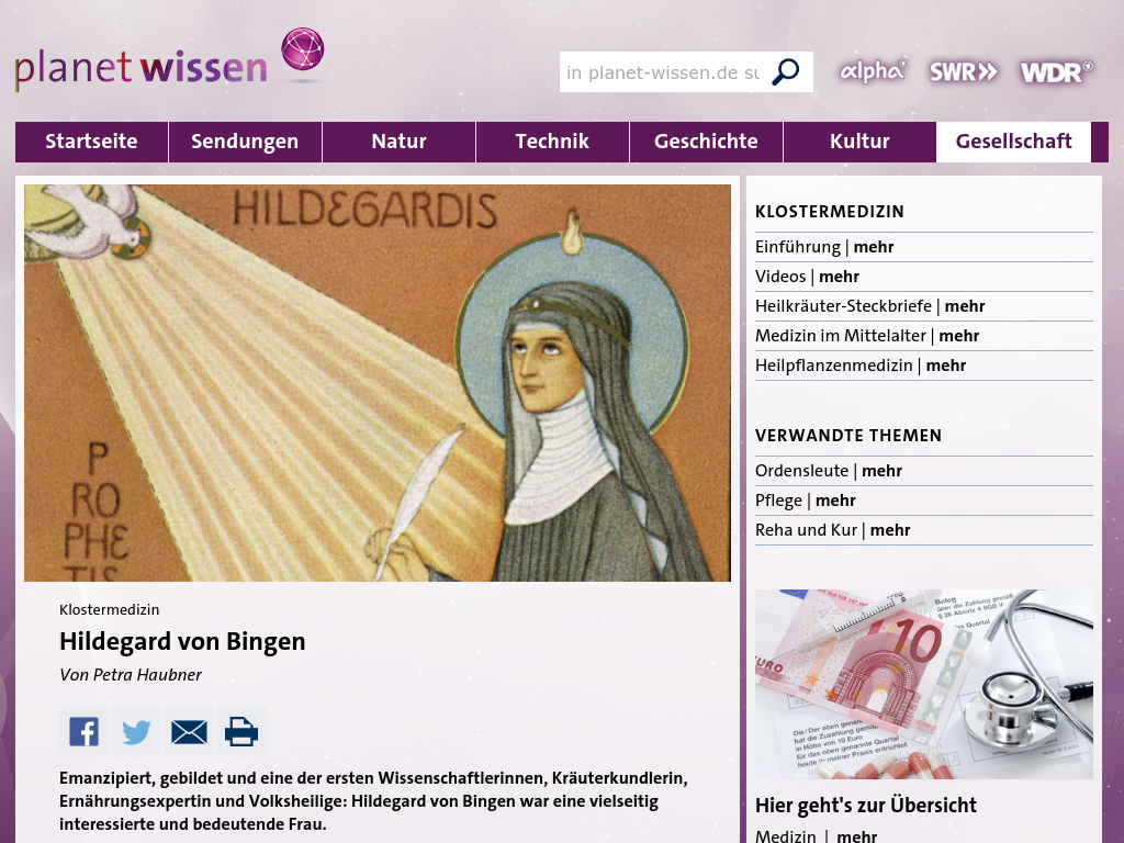 Cover: Klostermedizin: Hildegard von Bingen - Planet Wissen