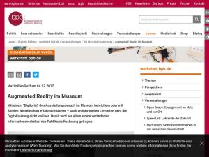 Cover: Augmented Reality im Museum
