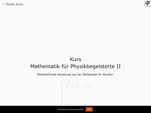 Cover: Kurs: Mathematik für Physikbegeisterte 2