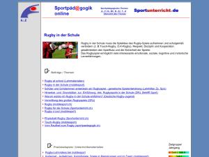 Cover: Rugby in der Schule - Sportpädagogik Online 