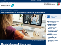 Cover: Bildungsportal NRW - Handreichungen Präsenz- und Distanzunterricht 
