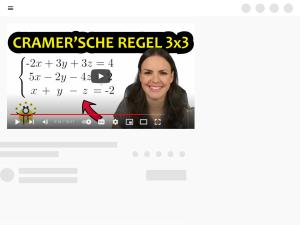 Cover: CRAMERSCHE REGEL 3x3 Matrix – Gleichungssystem lösen - YouTube