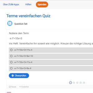 Cover: Terme vereinfachen Quiz | ZUM-Apps