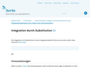 Cover: Integration durch Substitution - lernen mit Serlo!