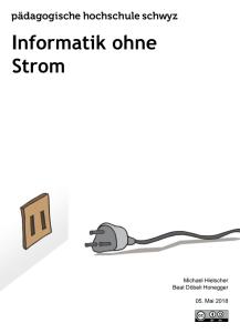 Cover: Informatik ohne Strom (PDF)
