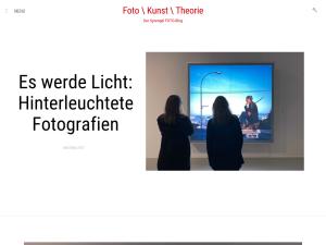 Cover: Foto Kunst Theorie | Der Sprengel FOTO-Blog