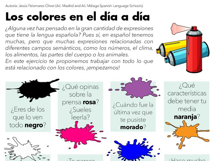 Cover: Expresiones con colores en español