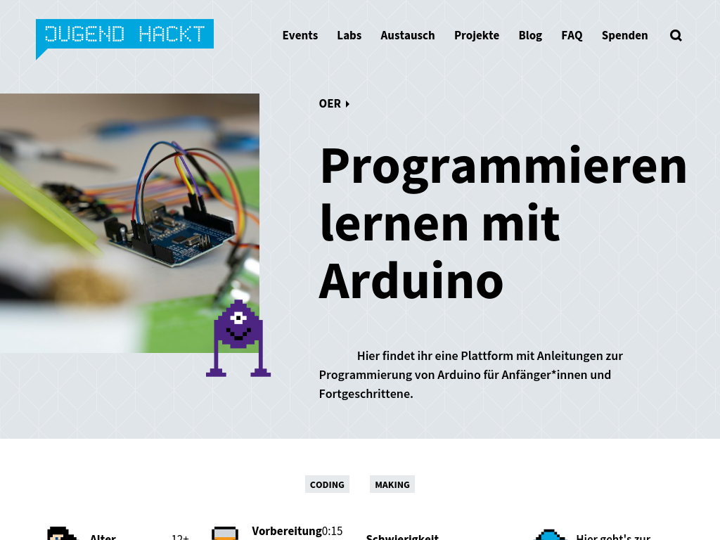 Cover: Programmieren lernen mit Arduino